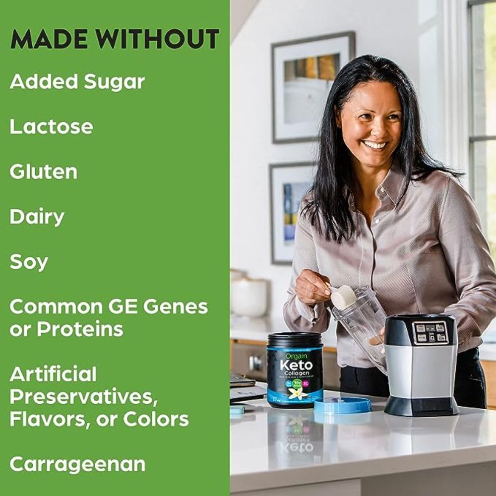Orgain Keto Collagen Protein Powder, Vanilla