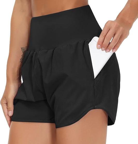 THE GYM PEOPLE Women’s High Waist Running Shorts