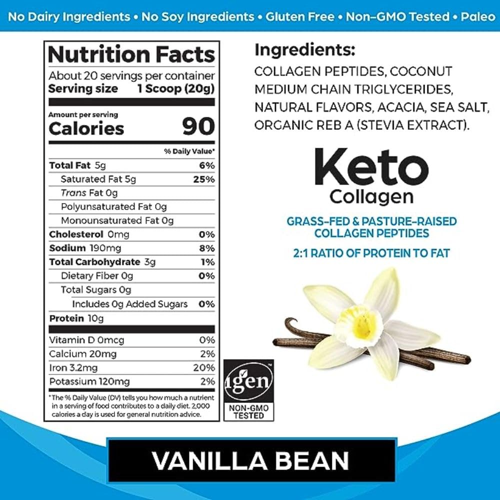 Orgain Keto Collagen Protein Powder, Chocolate