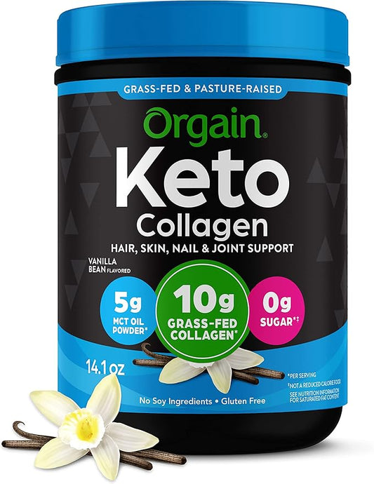 Orgain Keto Collagen Protein Powder, Vanilla