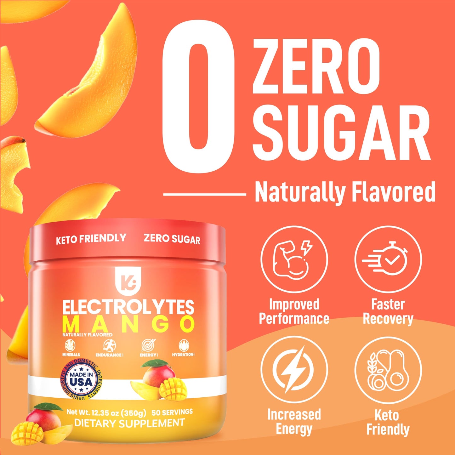 Keppi Keto Hydration Electrolytes - Peach Mango