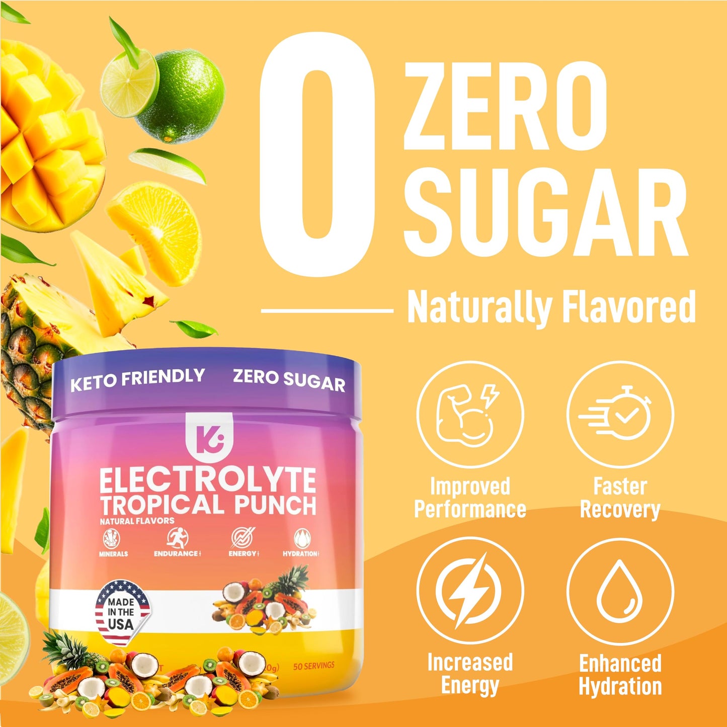 Keppi Keto Hydration Electrolytes - Peach Mango